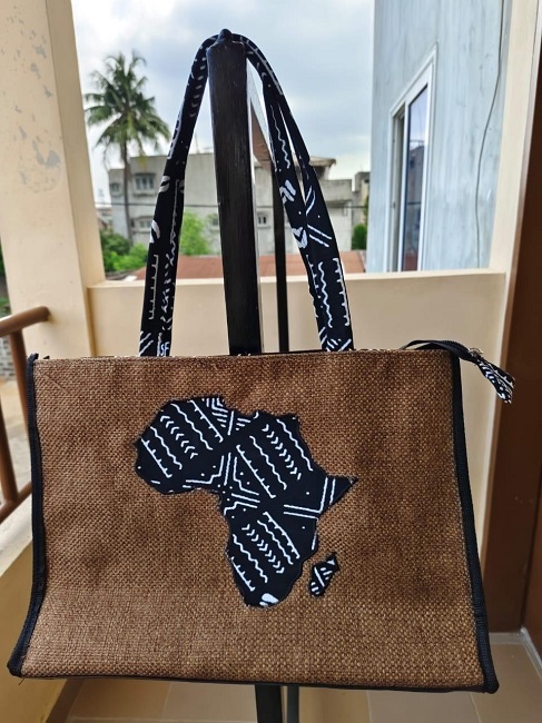 Sac de course africain stylé en wax