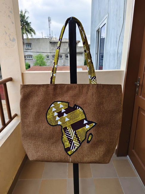 Sac de course africain stylé en wax