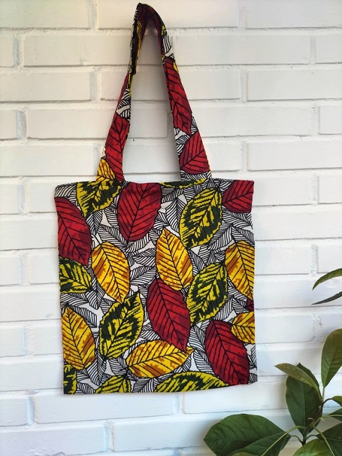 Sac de course pliable au motif africain