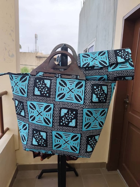 Sac à main avec porte-monnaie africain