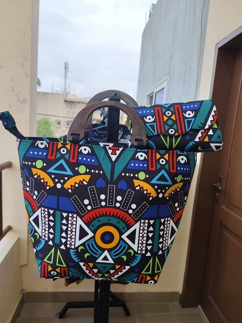 Sac à main avec porte-monnaie africain