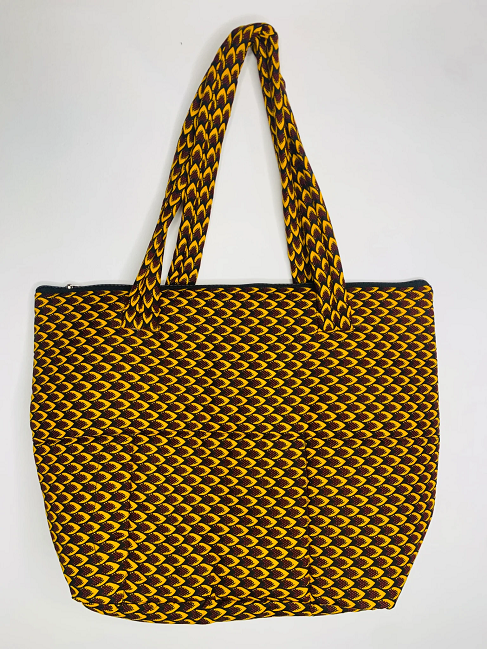 Sac fourre-tout pliable en tissu wax motif