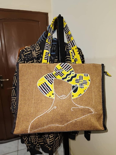 Sac de course africain stylé en wax