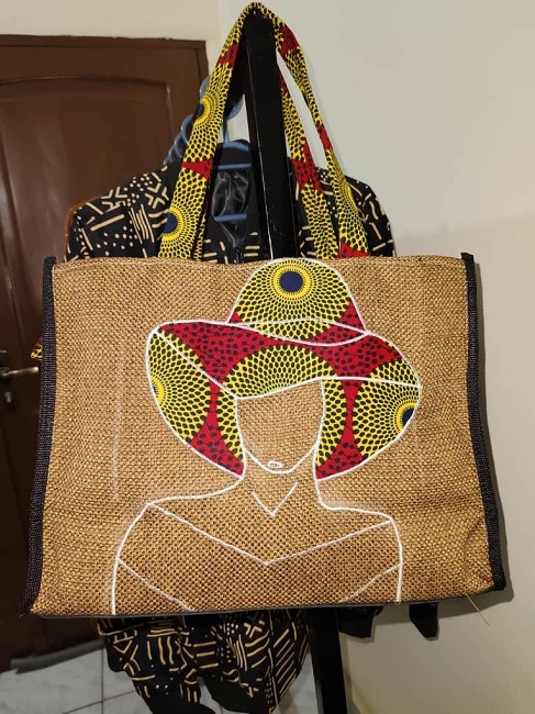 Sac de course africain stylé en wax