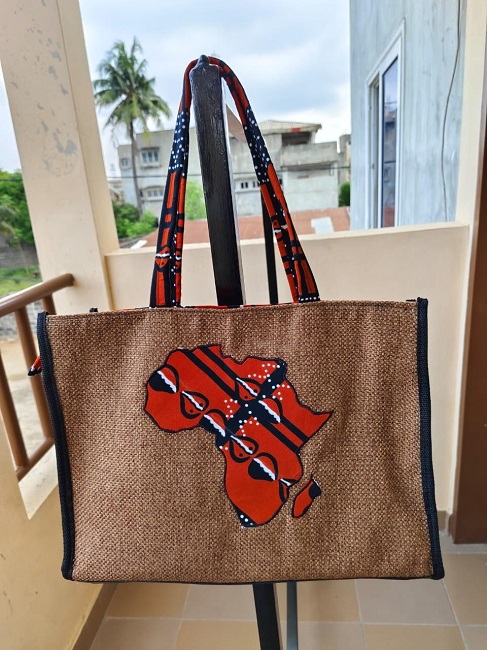 Sac de course africain stylé en wax