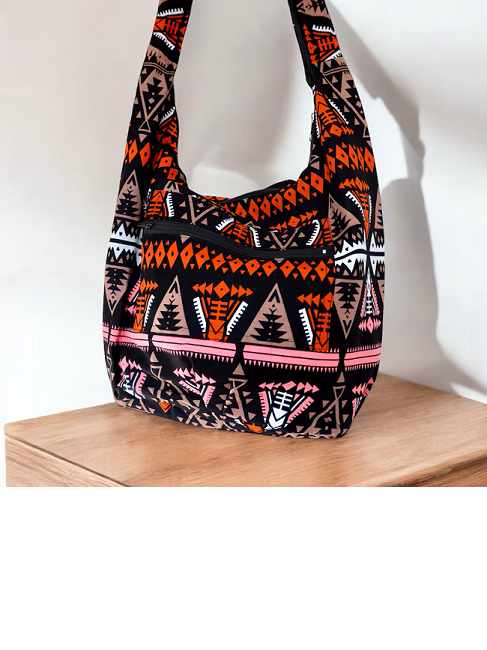 Sac à bandoulière en imprimé africain