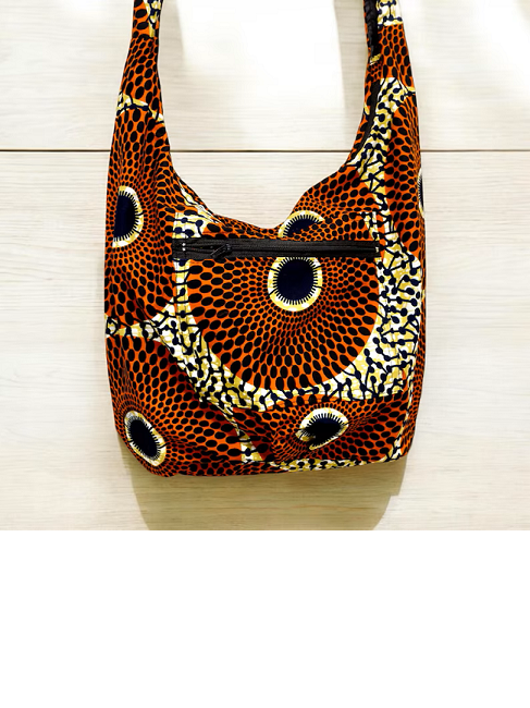 Sac à bandoulière en imprimé africain
