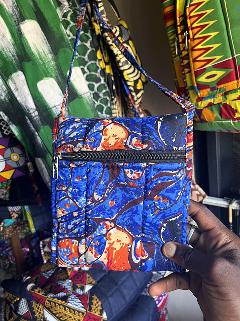 Petit Sac à main en tissu africain à bandoulière