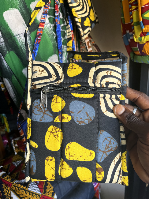Petit Sac à main en tissu africain à bandoulière