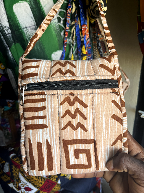 Petit Sac à main en tissu africain à bandoulière