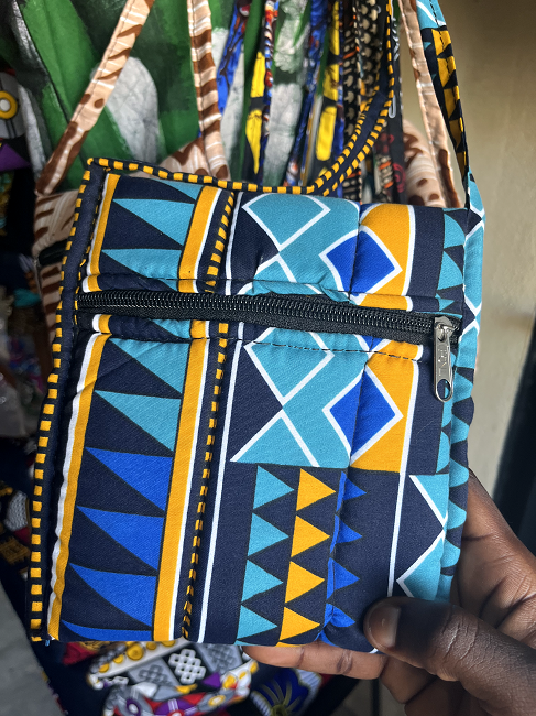 Petit Sac à main en tissu africain à bandoulière
