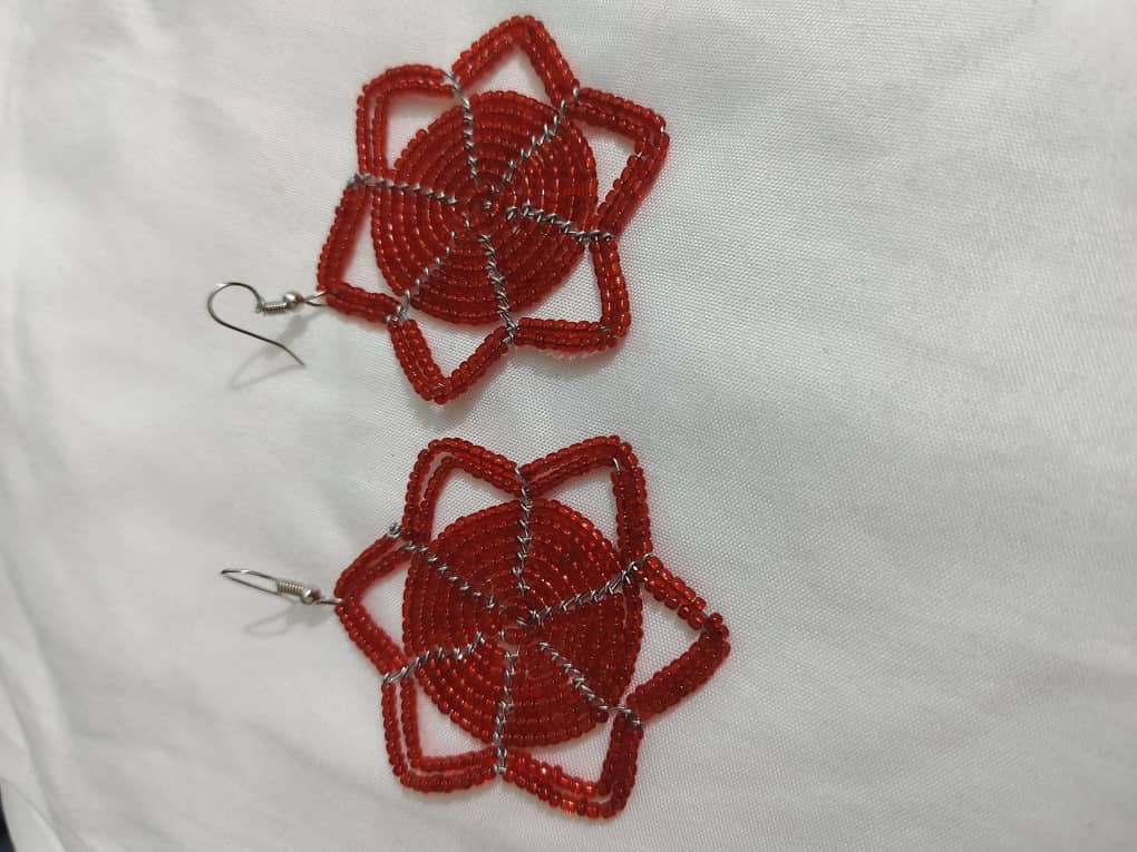 Boucles d'oreilles africaines en perles