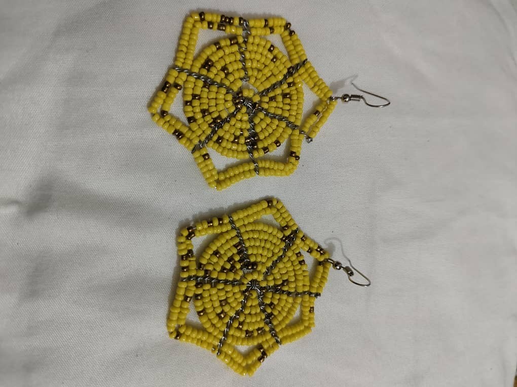 Boucles d'oreilles africaines en perles
