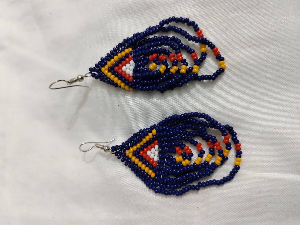 Boucles d'oreilles africaines en perles