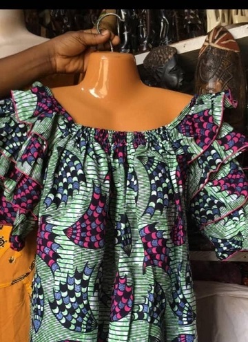 Robe en wax imprimé africain sans manches