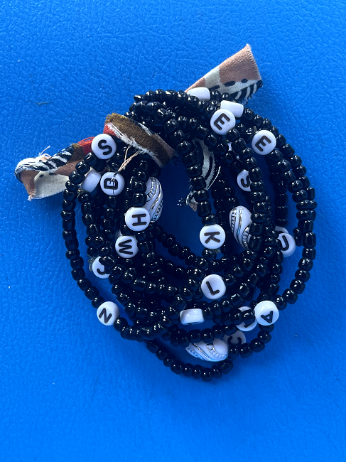 Bracelet personnalisé en perles noires