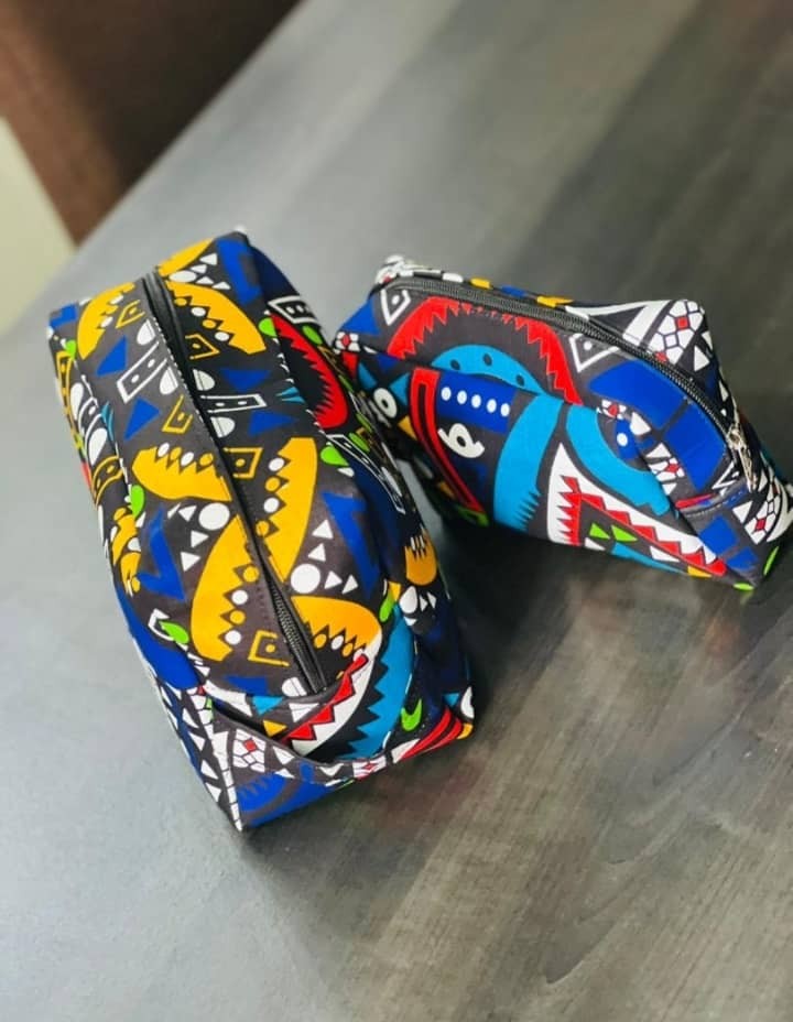 Trousse de toilette africaine en wax