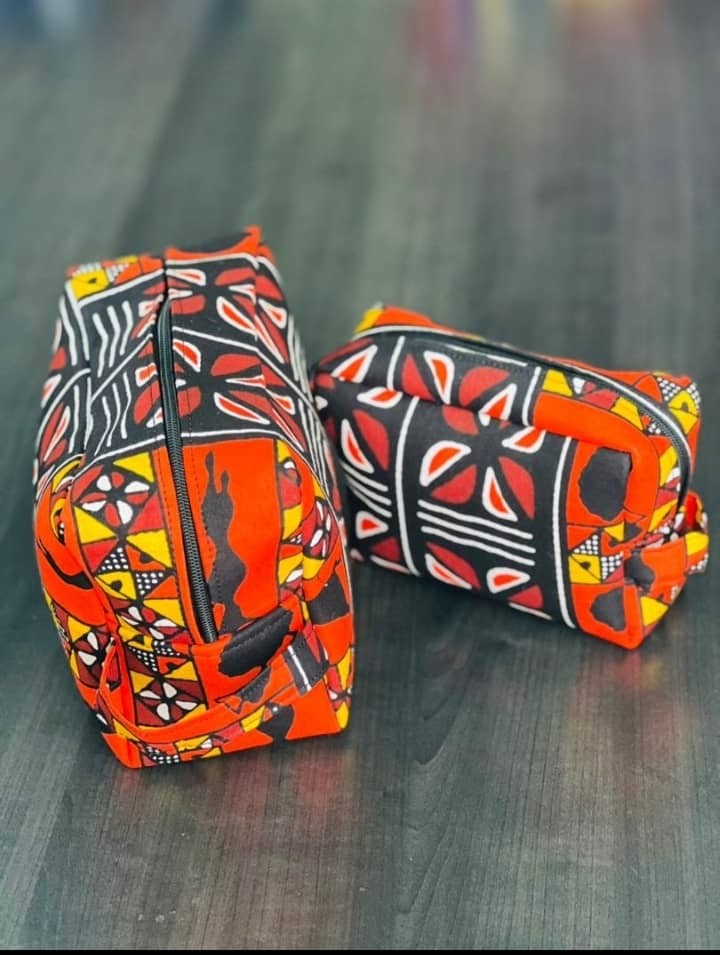 Trousse de toilette africaine en wax
