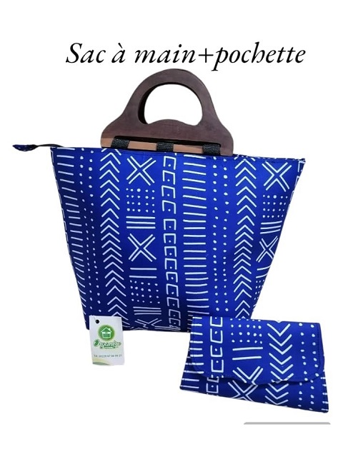 Sac à main avec porte-monnaie africain