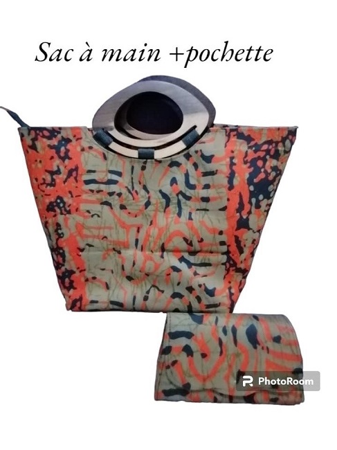 Sac à main avec porte-monnaie africain