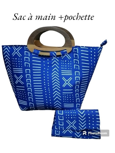 Sac à main avec porte-monnaie africain